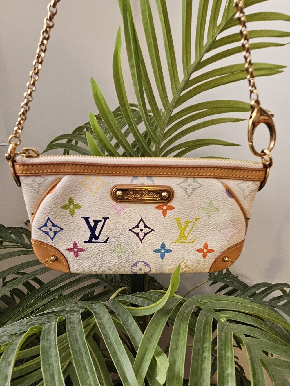 ✨️Louis Vuitton x Takashi Murakami White Multicolor Monogram Milla Pochette MM✨